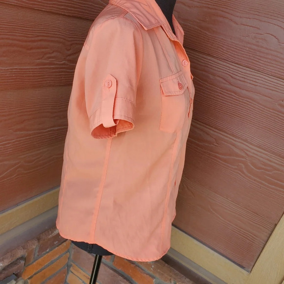 Joanna Vintage Size Small Peach Women's Buttondown - Picture 6 of 11